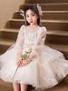 Girls' Light Luxury High-End Princess Dress for Weddings, Birthdays, and Piano Performances - Autumn Collection
