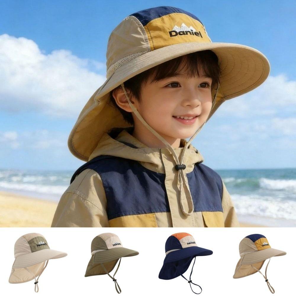 Wide Brim Outdoor Sports Hat Neck Cover Sun Protected Cap New Jungle Hiking Cap for Boys Girls