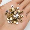 100pcs 6x6x2.5mm Antique Gold Silver Plated Spacer Beads Ball Crimp End Beads Stopper For Diy Jewelry Making Findings Supplies