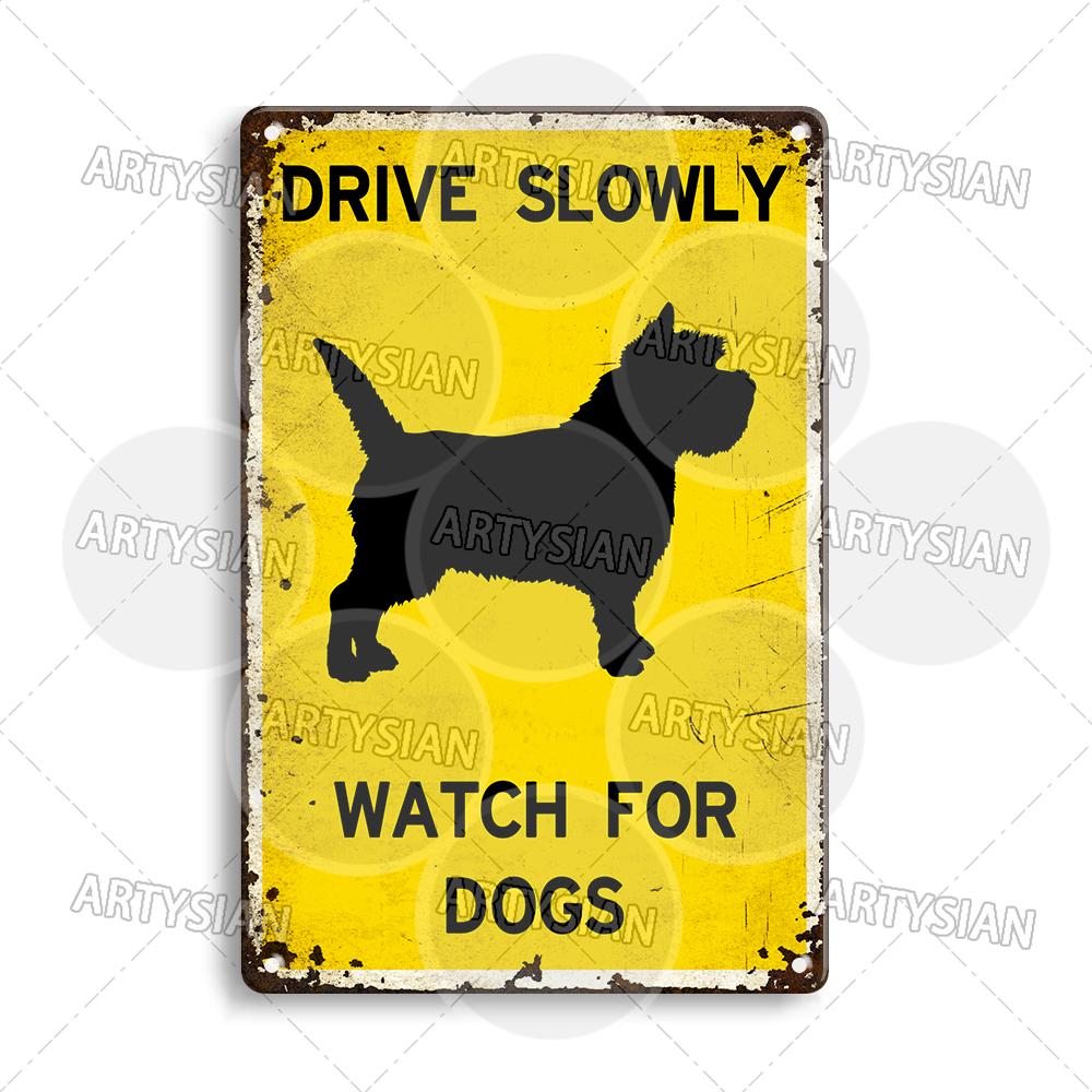 Beware Of Dogs Metal Sign Doberman Rottweiler Beagle Border Collie Dalmatian Bulldog GSD No Dogs Allowed Guide Dogs Welcome