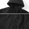 Wodoodporna kurtka przeciwwiatrowa Cargo męska z kapturem Plus Size Fashion Casual Solid Color kurtki duże rozmiary płaszcze męskie