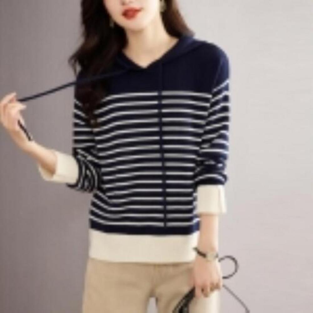New ArrivalS Open Run Jong Melo Side Slit Striped Sweater Fall Women S
