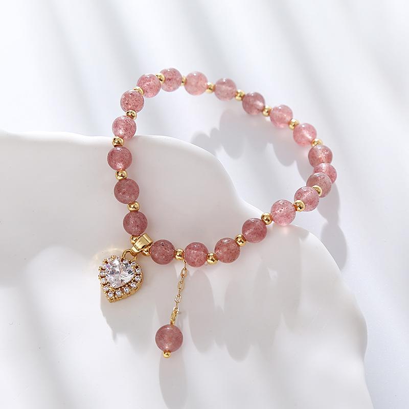 Strawberry Crystal Bracelet Crystal Bracelet Bangles Women Fashion Jewelry Accessories Gift