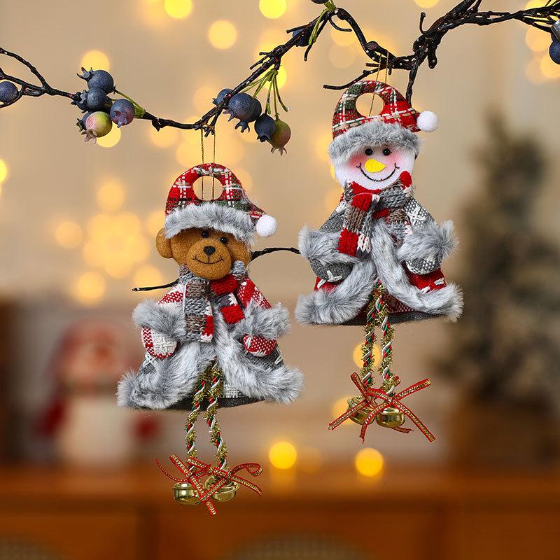 Santa Claus with Bells Christmas Tree Ornament - Fabric Decoration
