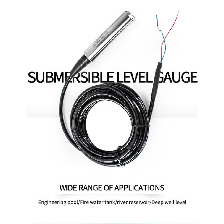 1m 3m 5m to 4-20mA Liquid Level Transmitter RS485 Water Level Transmitter 0-3.3V Submersible Liquid Level Sensor for Tank