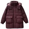 Mode Damen Winter Lange Mäntel Kapuze Übergröße Locker Dick Warm Parkas Damenjacken