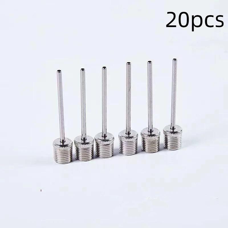 20Pcs Ball Air Needle Stainless Steel No Air Leak Inflating Pump Pin for Basketball Volleyball Football Professional Sports Training