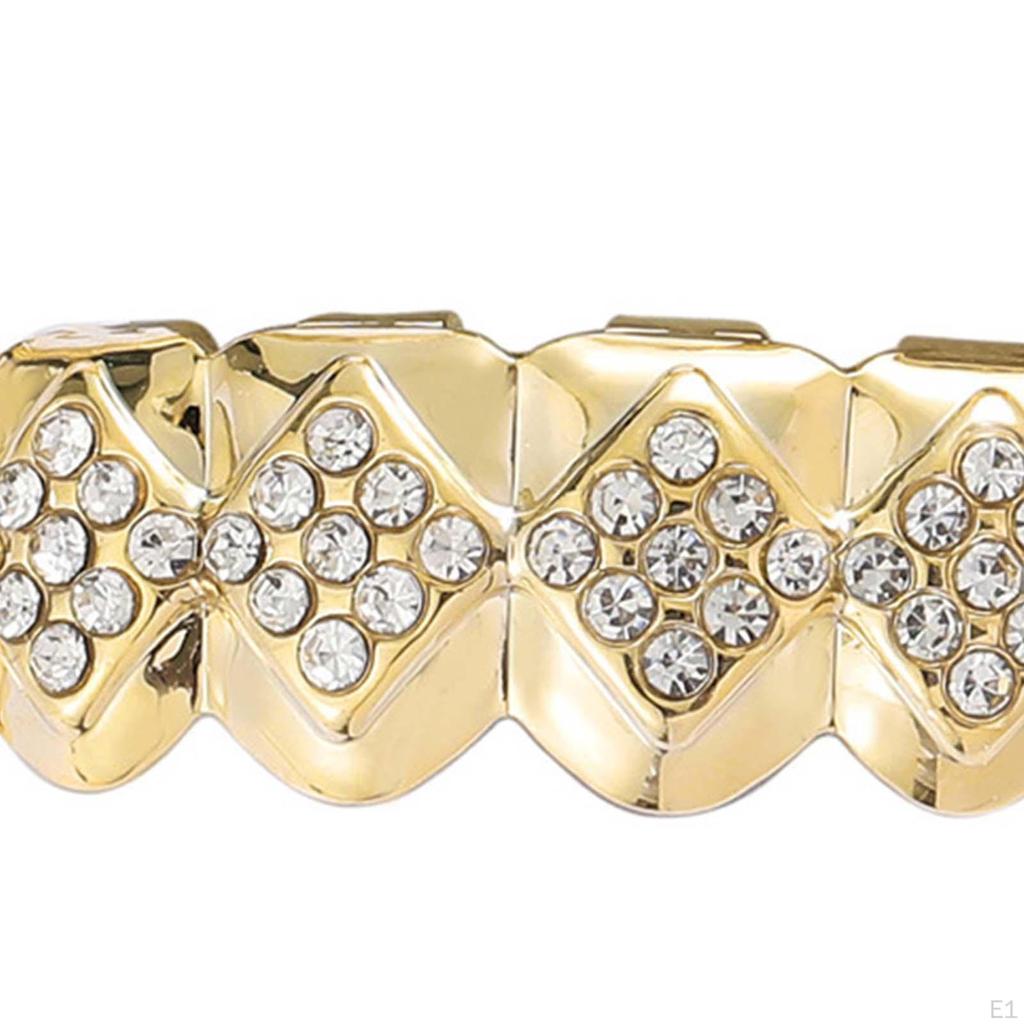 lovehousesky Hip Hop Diamante Plated Removable Punk for Halloween Cosplay