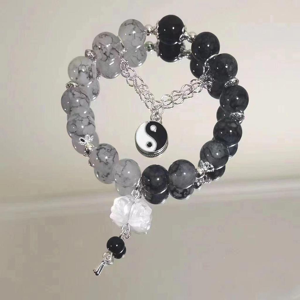 2024 New Chinese Style Ice Crack Beaded Bracelet for Men - High Fashion and Value