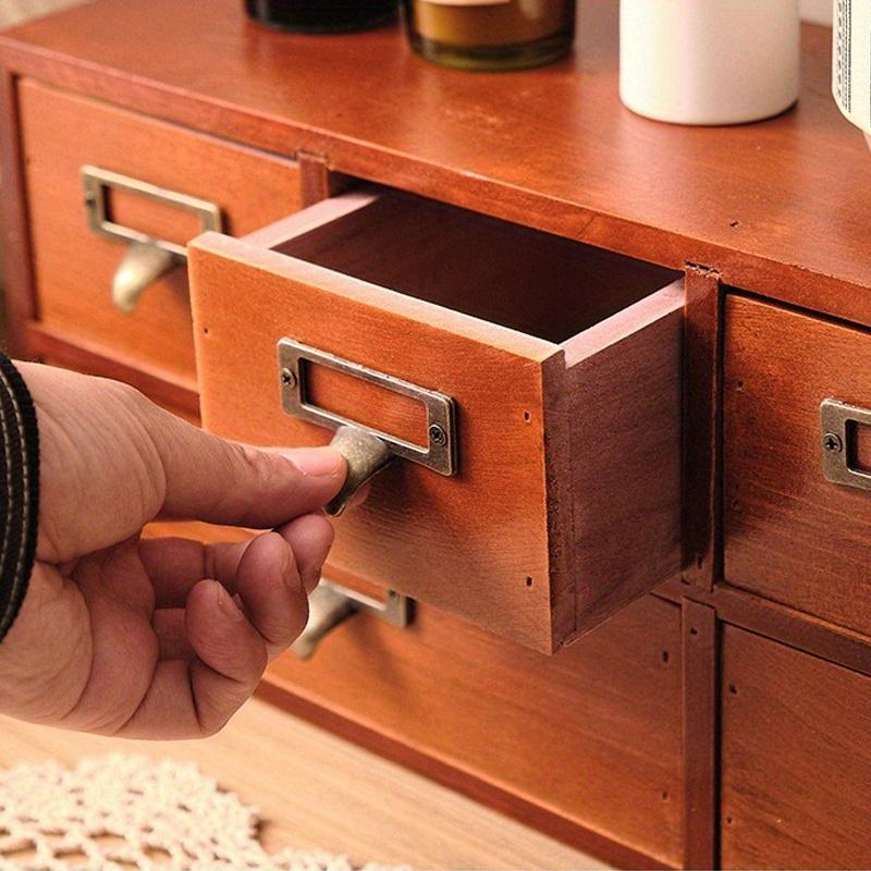 1 buc. 6 sertare Retro Lemn de birou condimente&cafea&medicamente&articole Raft sertar, Organizator dulap pentru depozitare birou&acasă&cameră de studiu.