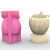 Bowknot Girl Flower Pot Silicone Resin Mould DIY Succulent Planter Molds Craft