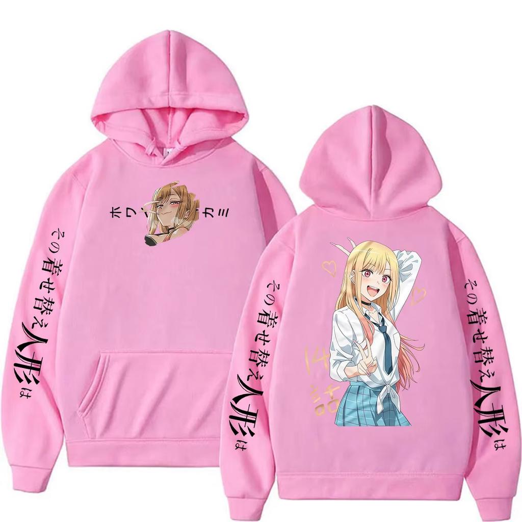 Hot Sale Anime Marin Kitagawa Hoodie My Dress-Up Darling Manga Hoodie Casual Unisex Streetwear Vintage Printed Sweatshirt Loose Cozy and Versatile
