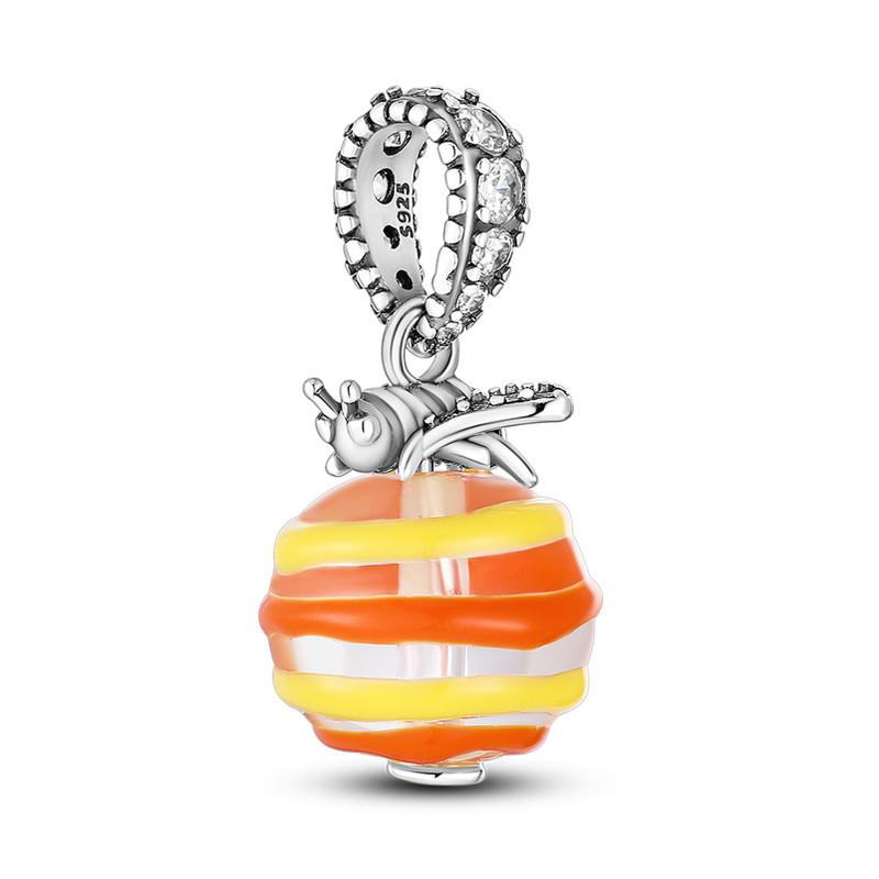 Breloques Compatibles Pour Bracelet DIY Argent 925 Série Jaune Cœur d'Amour Tournesol Lune Chat Breloques Vente Chaude S925 Fabrication de Bijoux DIY