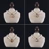 Faux Pearl Pet Collar for Dogs Cats Double-layer Beaded Necklace with Enamel Pendant for Pet Dress-up Jewelry Accessories