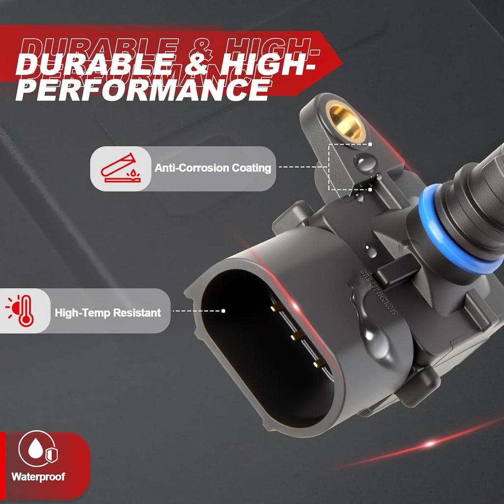 MAP Sensor Manifold Absolute Pressure 68271094AA for Dodge Challenger Charger Durango 6.4L, 2017-21 Jeep Grand Cherokee 6.4L, 2016-2020 Journey 2.4L