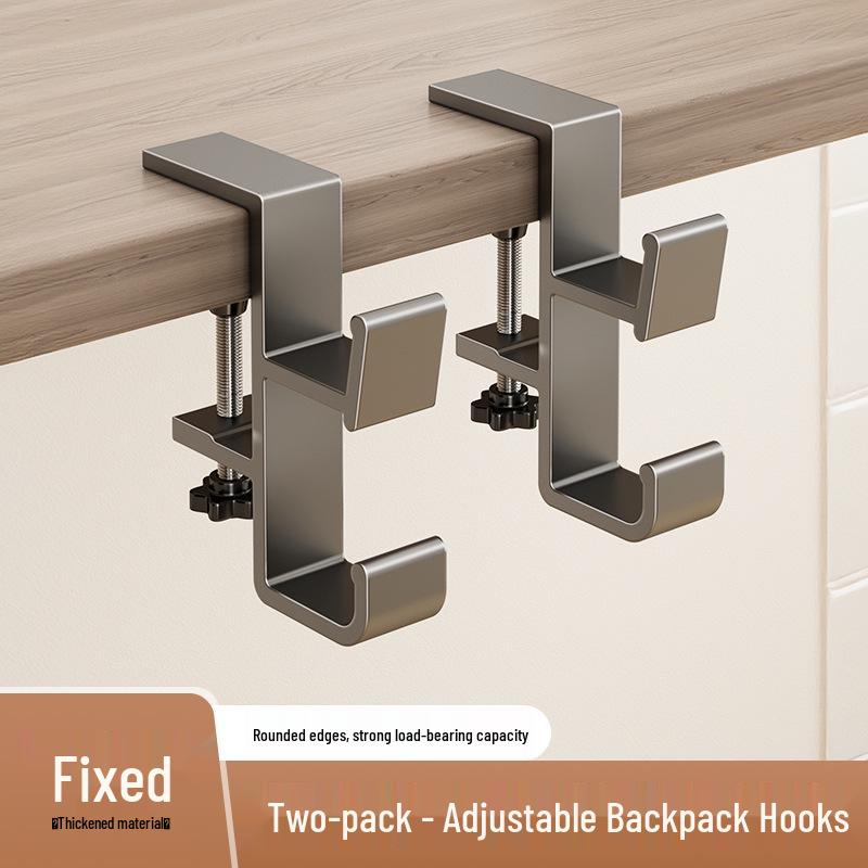 Student Desk Backpack Hook - No Drill, Strong Hold, No-Trace Hanging for Dorm or Office.