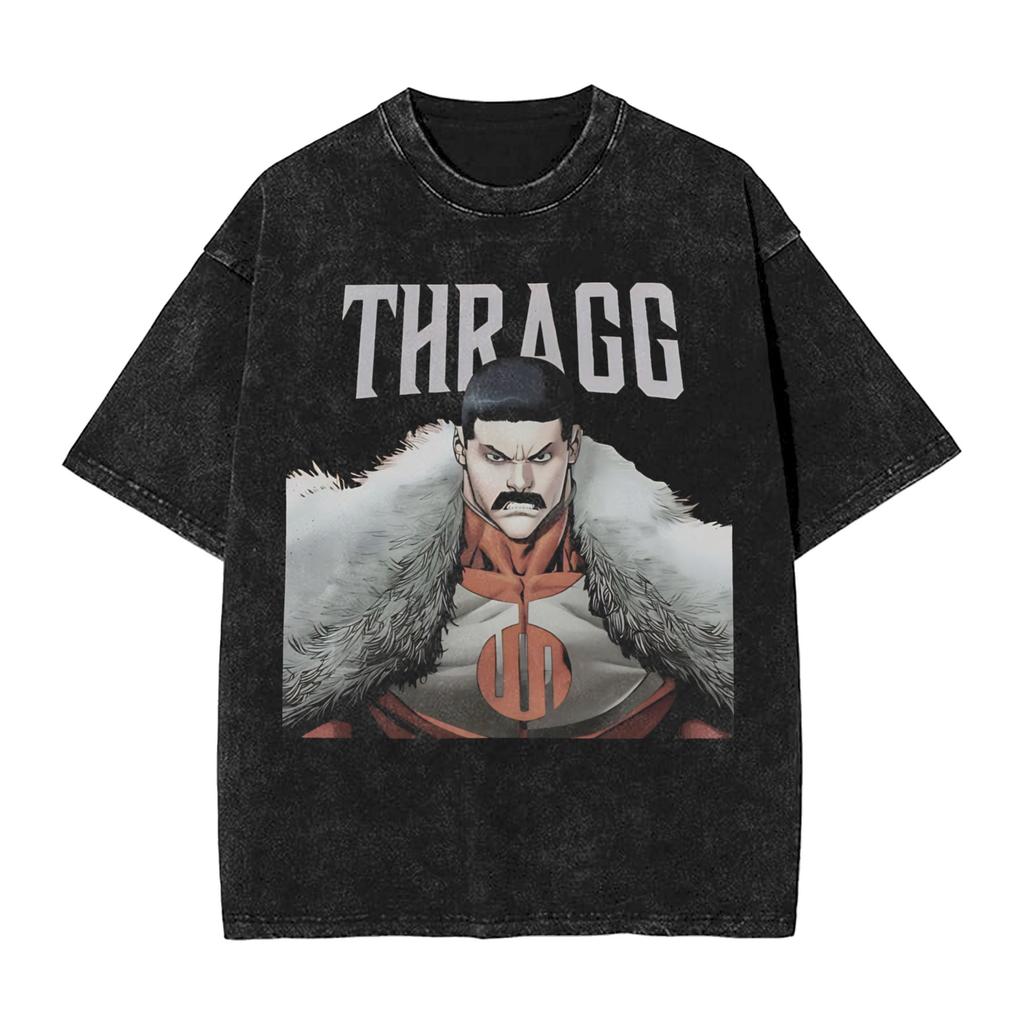 Oversized Washed T Shirt Mark Grayson invincible Simple T-Shirts Novelty Tee Shirt for Male Summer Awesome Casual Top Tees