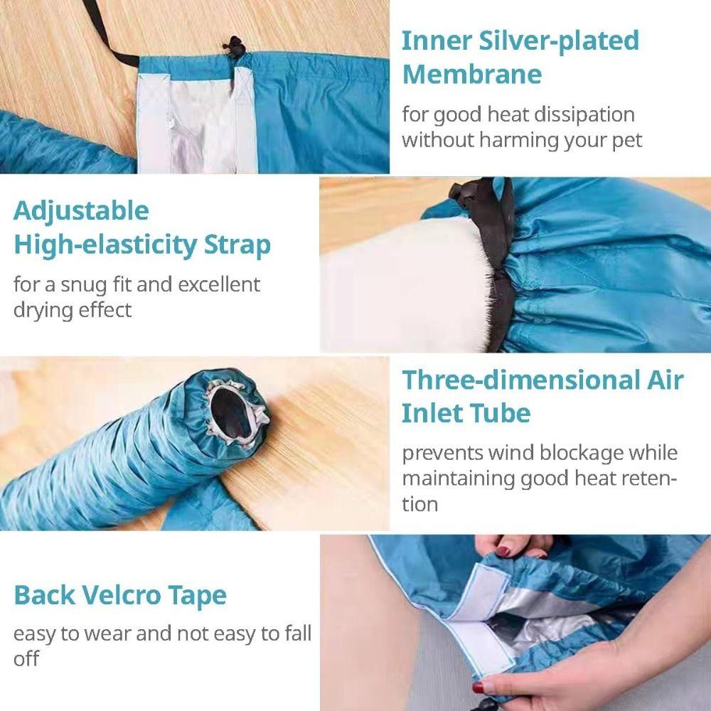 Uscător de Păr Pliabil pentru Câini Uscare Rapidă Kit Instrument de Uscare NOU Sac de Uscare pentru Câini Accesorii pentru Animale de Companie