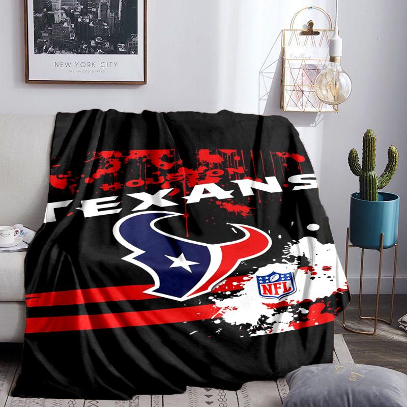 Basketball Texans Logo Blanket Lightweight Flannel Bedding Blanket Perfect for Travel, Camping, Living Rooms, Offices, Sofas, Fan Christmas Gift