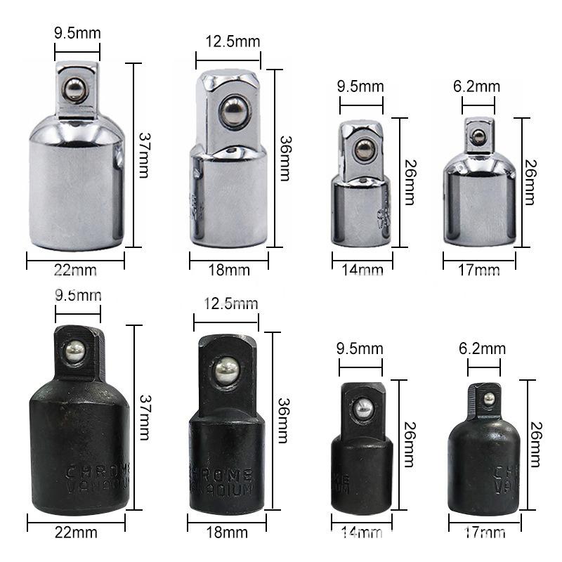 Variable Diameter Sleeve Square Sleeve Conversion Head 4pc Dafei Zhongfei Xiaofei 1/2 3/8 1/4 Extension Rod Tool Set