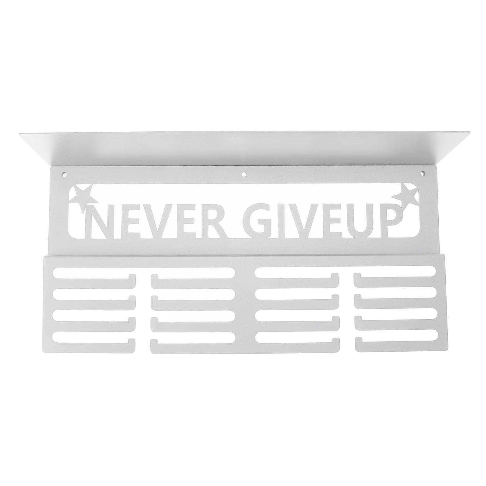 

Medal Hanger Display Multipurpose Innovative Wall Mounted Metal Awards Rack with Shelf for Runners