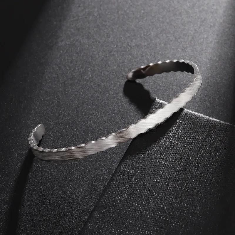 18k Stainless Steel Arabic Rune & Wave Calligraphy Bracelet