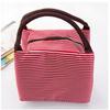 Womens Stripe Thermal Lunch Box Cooler Bag Insulated Picnic Handbag Food Bag