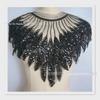 Women's Lace Patch with Sequin Bead Embroidery - Mesh Front Chest Accessory