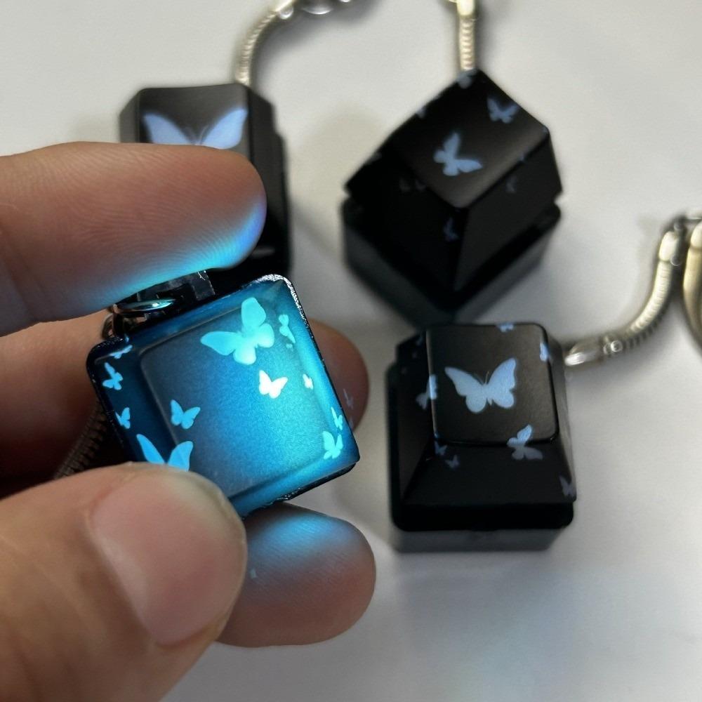 

Shining Butterfly Button Keycap Keyboard Caps Clicker Toy Decompression Pinch Toy Adult 1 key
