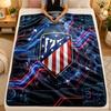 Flannel BlanketAtletico Madrid Warm Soft Throw Blanket for Indoor Sofa Bed Living Room Use
