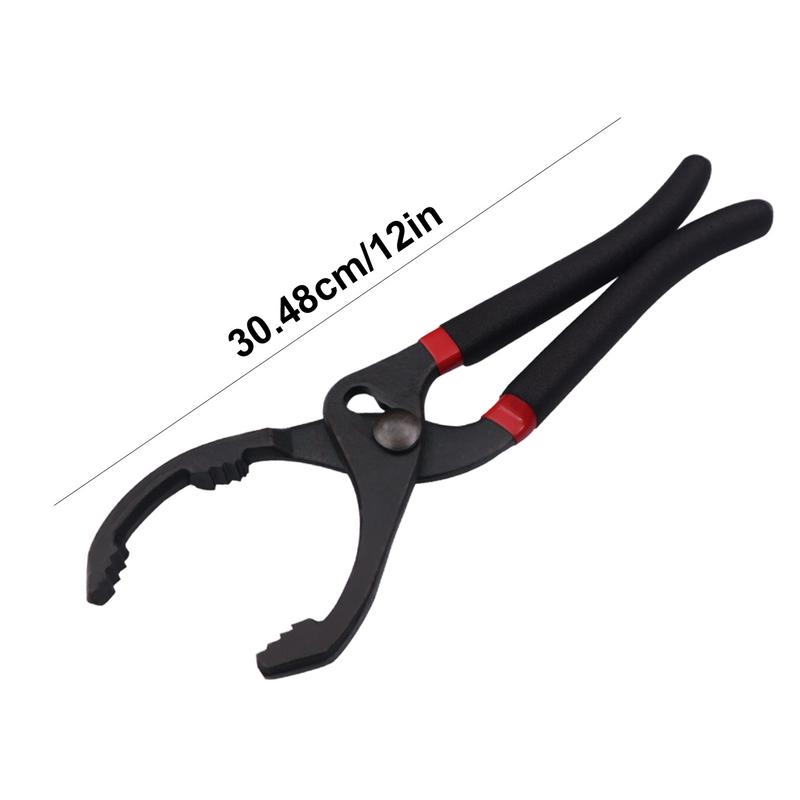 Oil Filter Wrench 10in/12in Adjustable Adjustable Oil Filter Wrench Alloy Steel Portable Non-slip Oil Filter Remover For
