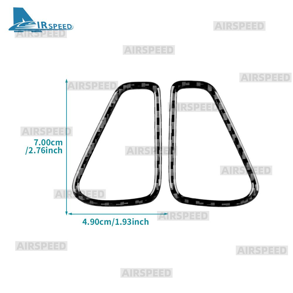 Real Soft Carbon Fiber Trim Sticker For Mercedes Benz A CLA GLA Class W177 C118 H247 2020-2025 Air Outlet Sides of Dashboard