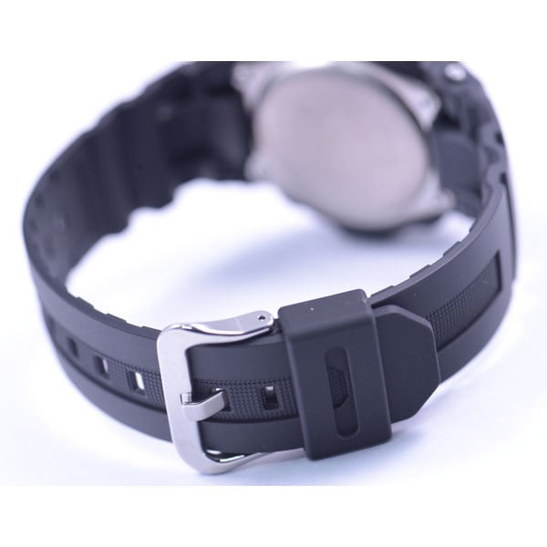 Casio G-SHOCK Herrenuhr AWG-M100-1AJF [G-SHOCK MULTIBAND6] rund, schwarz, Edelstahl, digital, analog