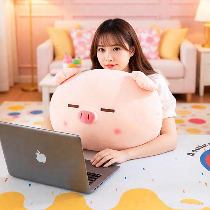 Adorable Pig B-BO Series Lumbar Pillow: Cute Plush Toy Cushion Doll Birthday Gift
