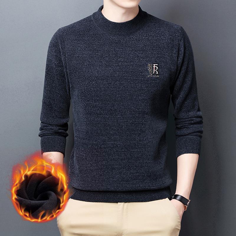 2025 Men's Autumn/Winter Thick Warm High-Collar Knit Sweater