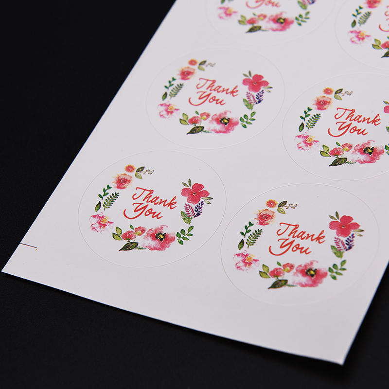 100 Stück 3,5 cm Aufkleber mit Blumendesign für kreative Papieraufkleber Dankesiegel für Geschenke