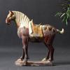 Tang Sancai Blue Glazed War Horse Home Decor Ancient Porcelain Unearthed In Imitation Museum Decoration Sculptures Figurines
