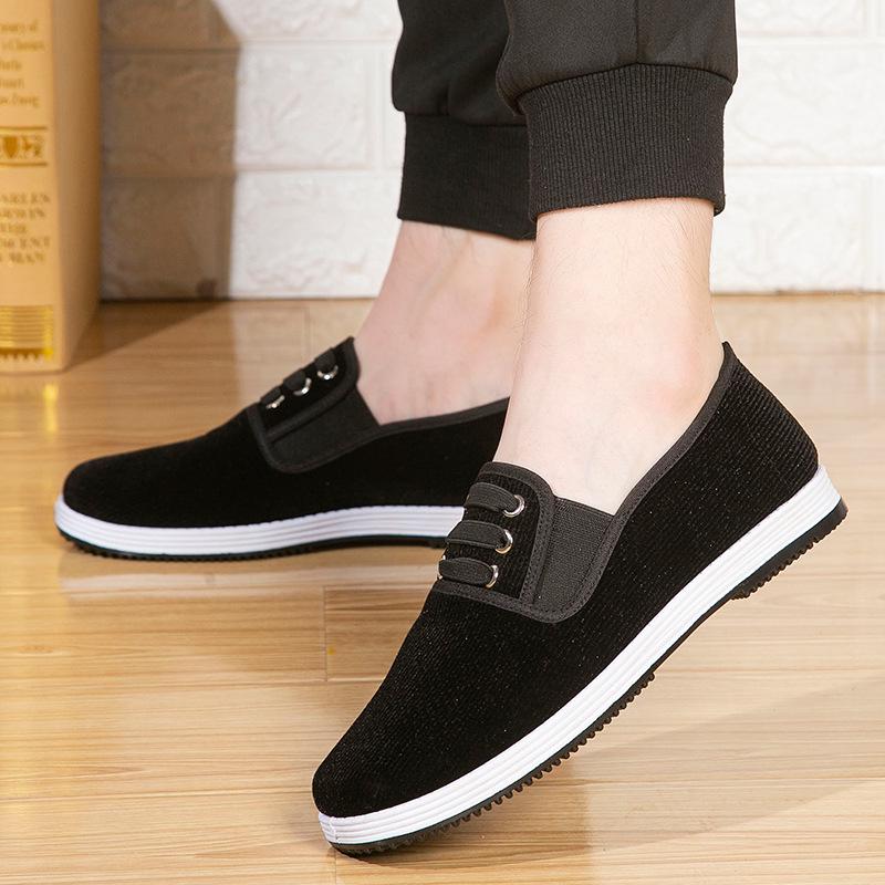 Wiosenne 2024 Miękkie Podeszwy Antypoślizgowe Buty Materiałowe dla Mężczyzn i Kobiet w Średnim i Starszym Wieku