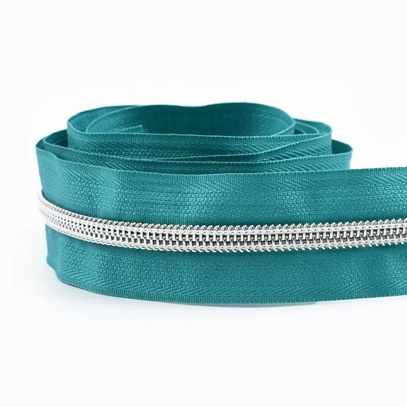 Meetee 1-10M 5# Nylon Zippers for Bag Shoes Garment Plasic Roll Zipper By The Meter Decor Zips Repair Kit DIY Sewing Accessories