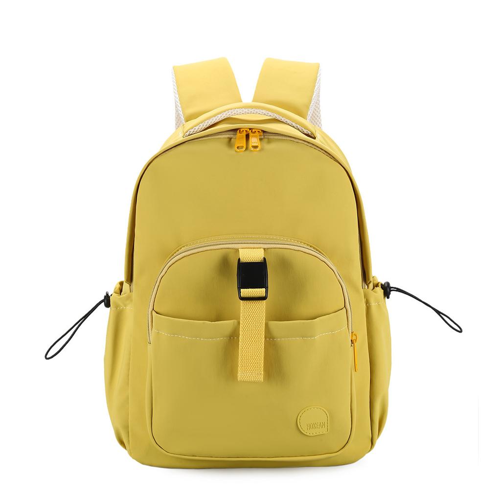 Schoolbag1011 Spring New Solid Color Versatile Casual Backpack Simple Wear-resistant Junior High School Schoolbag Outdoor Commuting