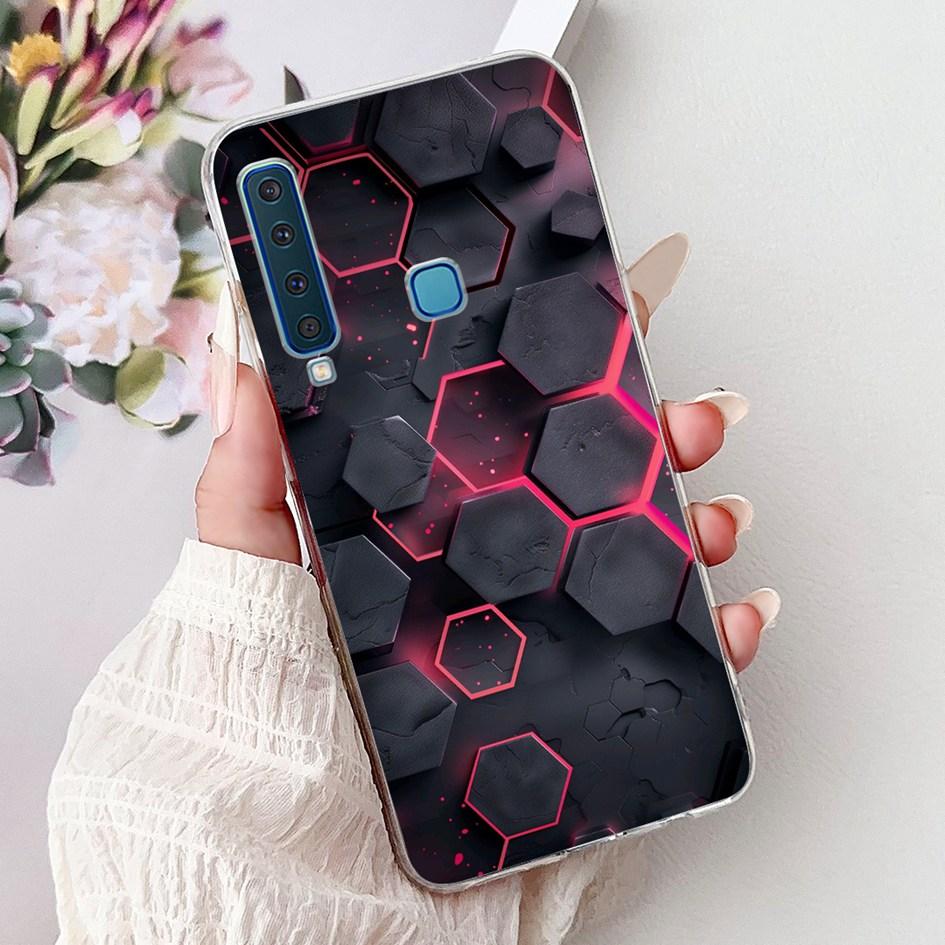 For Samsung Galaxy A7 A9 2018 Case New Fashion Flower Marble Soft Silicone Clear Phone Cover For Samsung A9 2018 SM-A920F Bumper