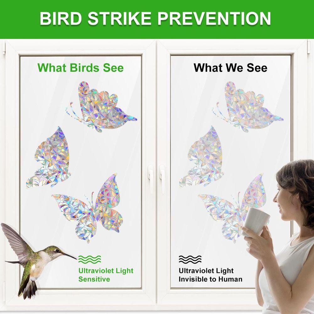 Removable Window Clings Static Cling Window Stickers Bird Safe Bird Strike Deterrent Sliding Doors
