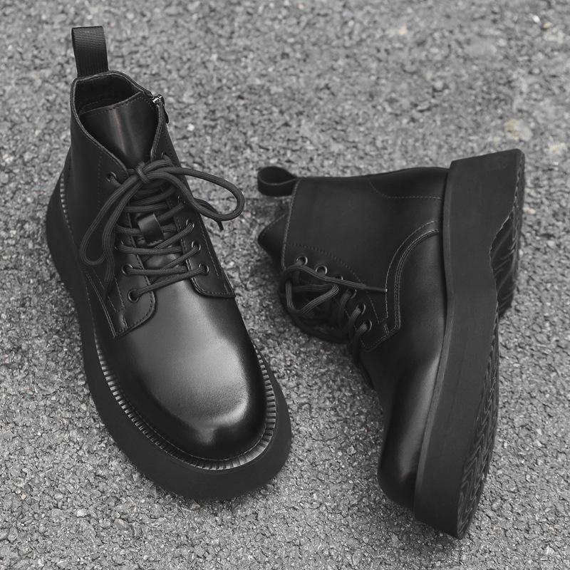 Martin Boots Men'S Medium Heightening Casual Retro Short Boots Big Boots British Tooling Boots 66591-R