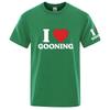 Summer 2025 I Love Gooning Logo Print Unisexs New Pure Cotton Casual Breathable High Street Lightweight Ice Silk Tshirt