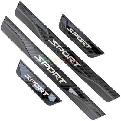For Jeep Wrangler JL JLU Gladiator JT Accessory -2022 Stainless Carbon Car Door Sill Scuff Plate Entry Guard Protector