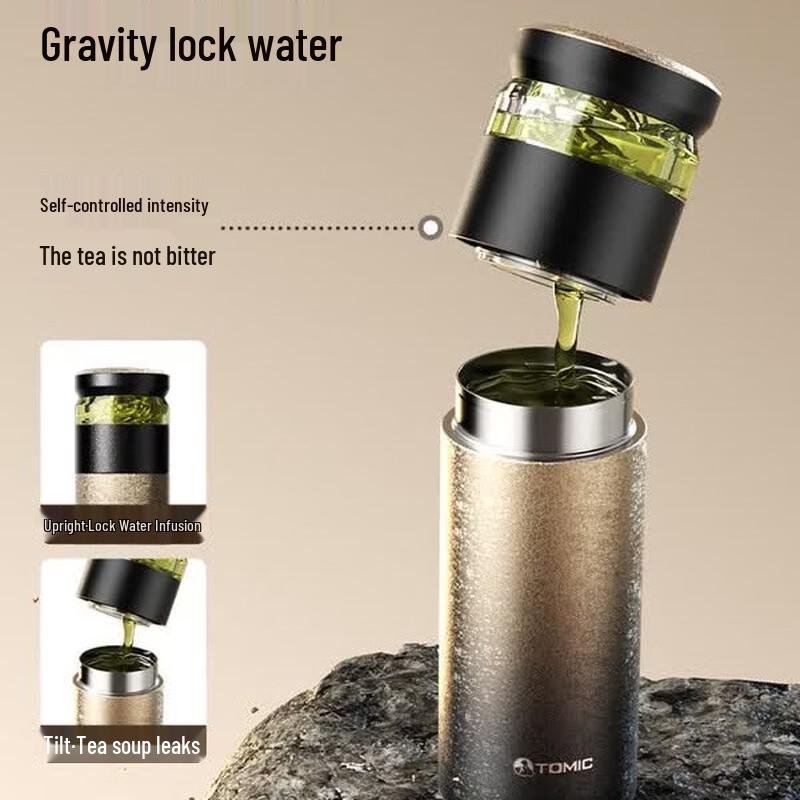 TOMIC Tea Infuser Titanium Insulated Bottle