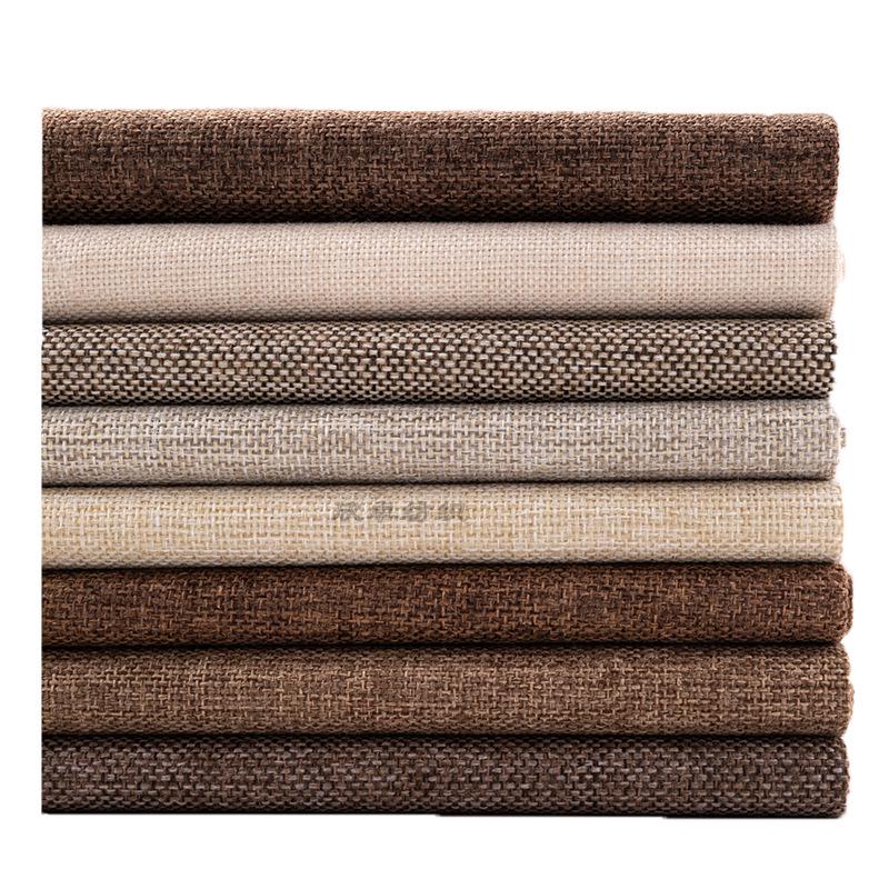 Coarse Plain Linen Fabric: Soft Upholstery, Car Seat, Chair Cushion, Tablecloth, Imitation Linen Cover