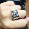 2026 Men's Ring Full Diamond Fashion Light Luxury Men's Open Ring Accessories