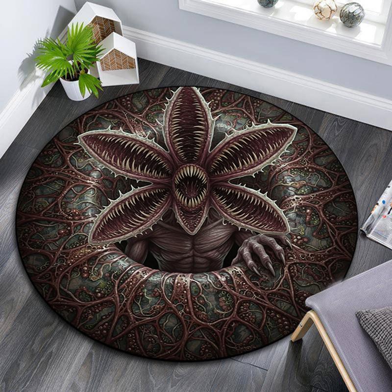 Cartoon Print Round Area Rug,Carpet Rug for Living Room Bedroom Sofa Playroom Decor,Non-slip Floor Mat