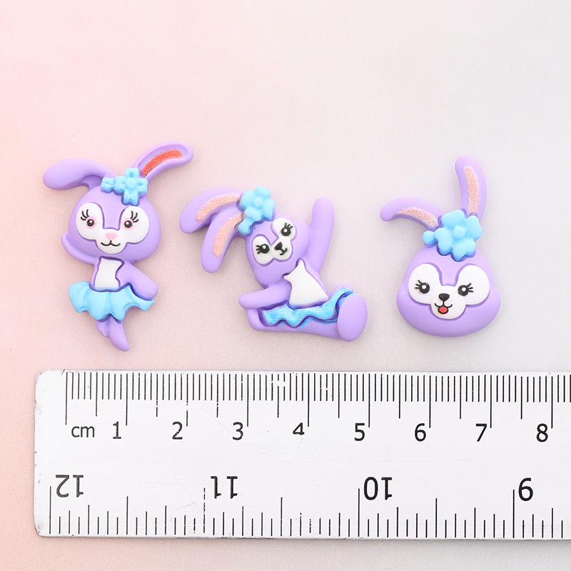 DIY Cartoon Ballet Rabbit Resin Accessories: Phone Case, Hair Clip, Water Cup, Crocs, and Fridge Magnet
